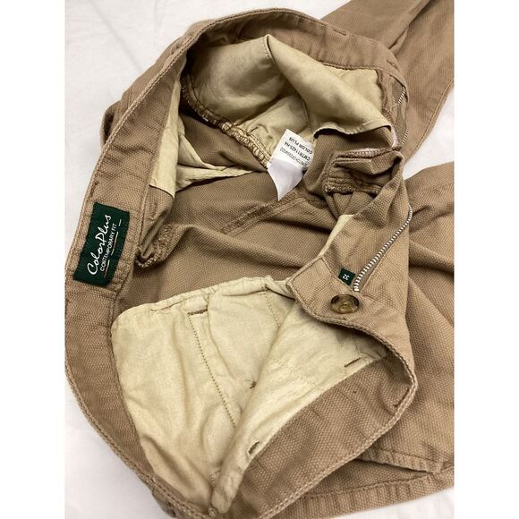 Classic Khaki Chinos Casual Straight Leg Pants Cotton Blend Trousers - Picture 2 of 3